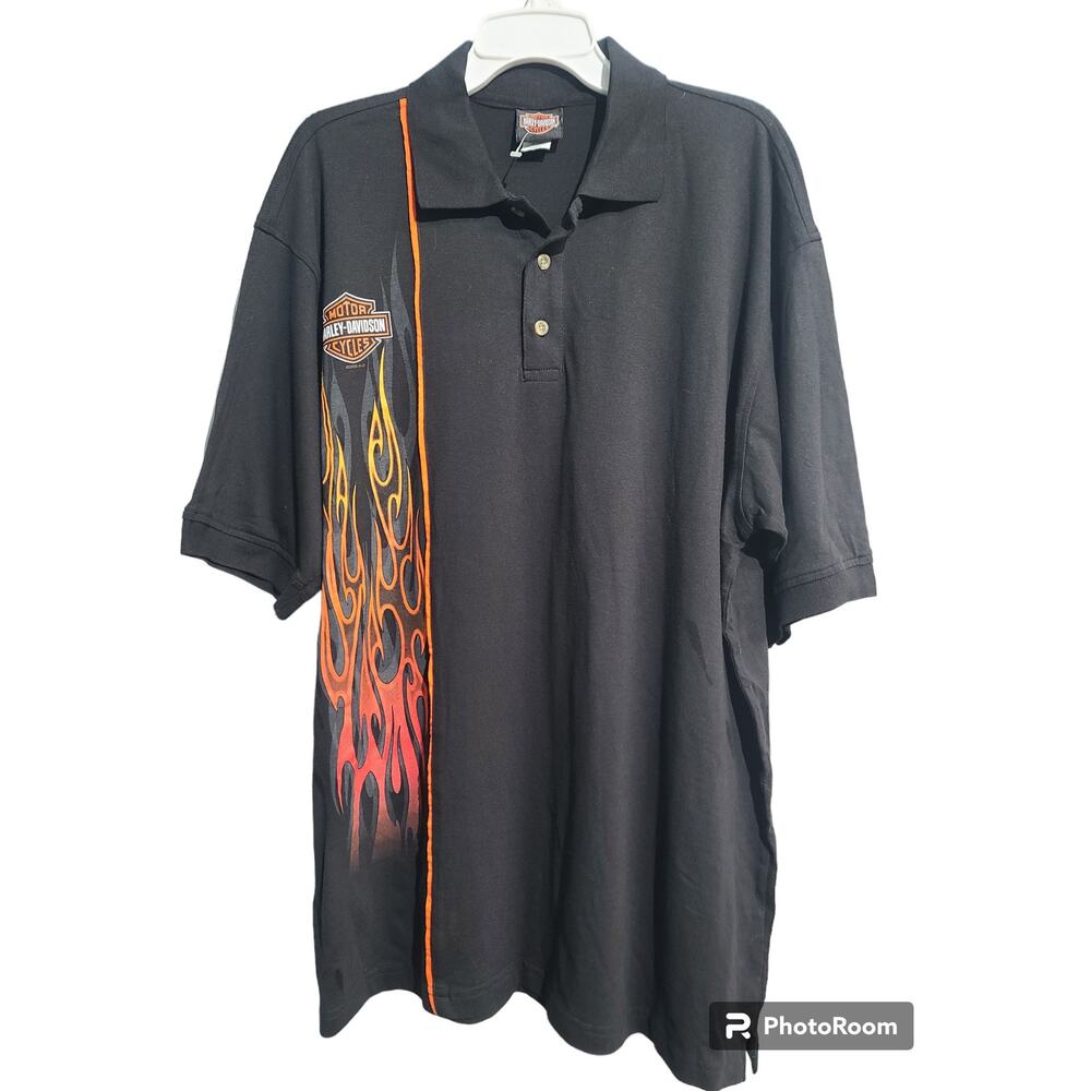 Harley Davidson Vintage Flame Polo